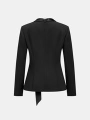 Blazer smoking noir à lavallière