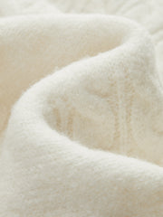 Pull maille torsadée col plié