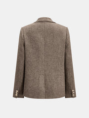 Blazer chevron à un bouton