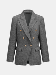 Blazer chevron croisé gris