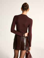 Blouse croisée drapée manches longues