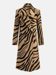 Manteau long imprimé zèbre