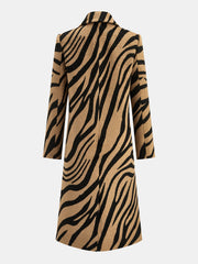 Manteau long imprimé zèbre