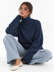 Pull col montant tricot