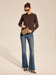 Cardigan tricot passementerie