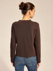 Cardigan tricot passementerie