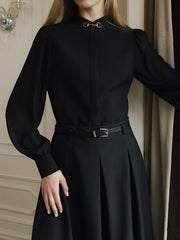 Blouse col montant mors de cheval