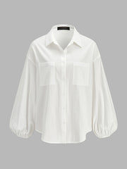 Chemise manches ballon poches doubles