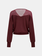 Ensemble top col V jupe midi fendue