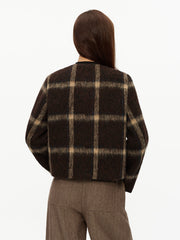 Veste courte à carreaux