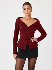 Blazer noir épaules nues