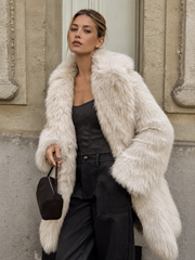 Manteau oversize en fausse fourrure