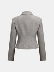 Blazer gris col chemise