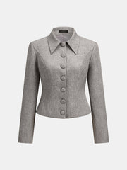 Blazer gris col chemise