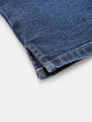 Robe mini en jean taille cintrée