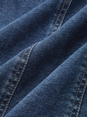 Robe mini en jean taille cintrée