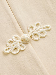 Veste satin à grenouillère