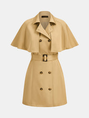 Robe trench sans manches ceinturée