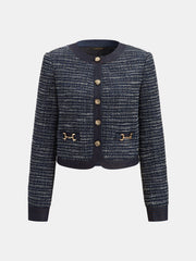 Blazer tweed à mors