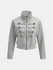 Veste zippée à boutons