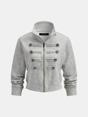 Veste zippée à boutons