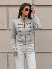 Veste zippée à boutons