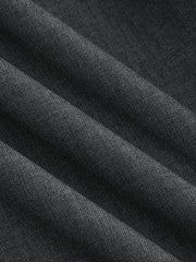 Pantalon fuseau à devant croisé gris, détail du tissu