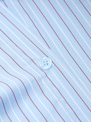 Chemise rayée manches longues bouton latéral
