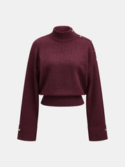 Pull col montant boutons épaules
