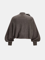 Cardigan fleuri ouvert court