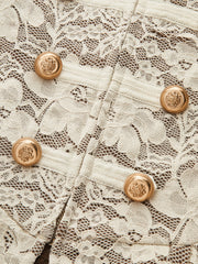 Veste dentelle péplum col V