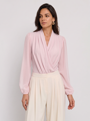 Body col croisé chiffon