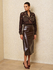 Veste dentelle à carreaux
