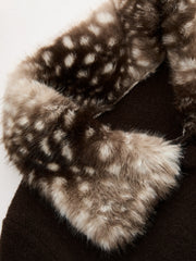 Veste col fausse fourrure