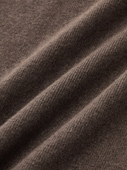 Pantalon en maille à cordon marron foncé, détail