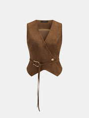 Ensemble pantalon effet daim