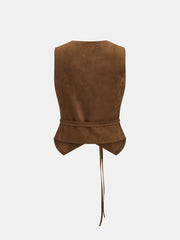 Ensemble pantalon effet daim