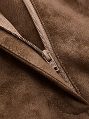 Jupe mini suédine zip invisible