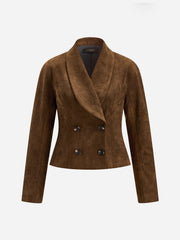 Blazer daim croisé à revers