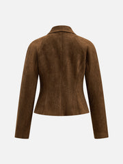 Blazer daim croisé à revers
