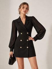 Robe blazer double boutonnage