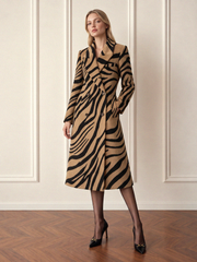 Manteau long imprimé zèbre