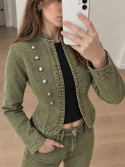 Veste en jean coupe Napoléon