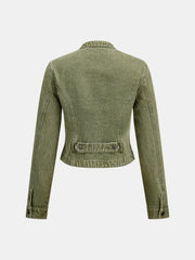Veste en jean coupe Napoléon