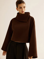 Veste courte col cheminée
