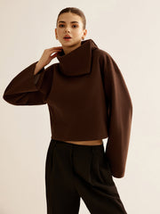 Veste courte col cheminée