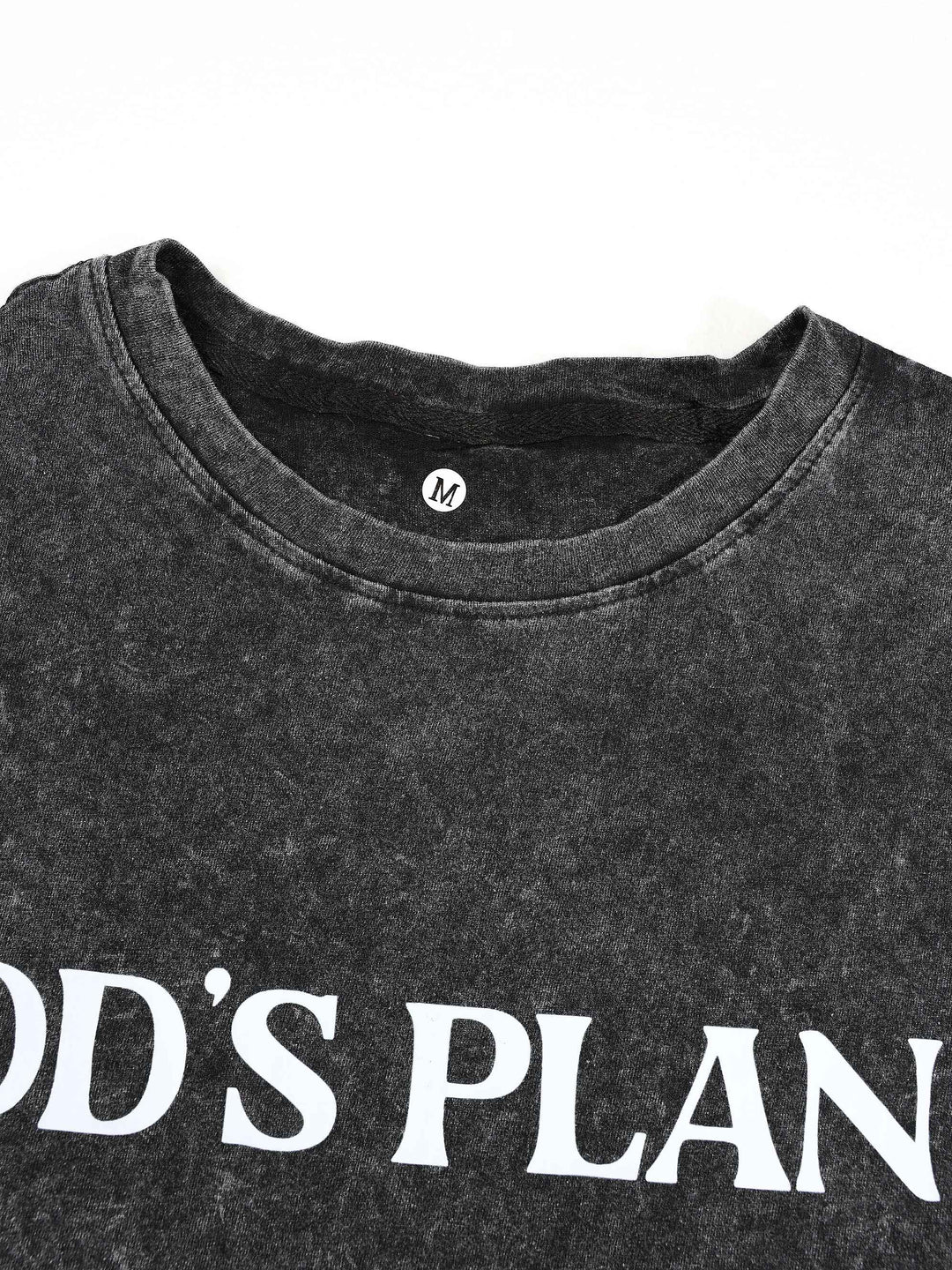 T-shirt noir à imprimé vintage — vue complémentaire du produit.