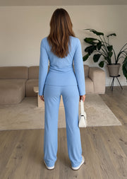 Ensemble côtelé bleu clair — dos