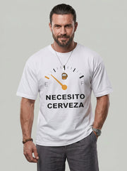 T-shirt col rond imprimé lettres