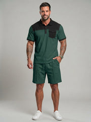 Ensemble polo boutonné et short